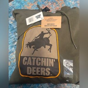 Cathcin' Deer Giddy Up Hoodie NWT